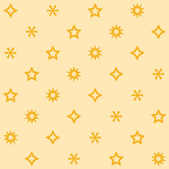 Abstract Stars Vector Seamless Pattern