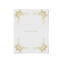 PAPER MOCKUP 98 editable vector of blank vintage paper with nature frame for brand identity