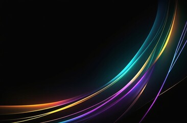 Colorful lines in black.