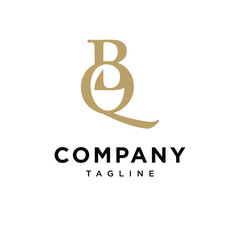 Letter B Q Monogram Elegant Logo Icon Vector