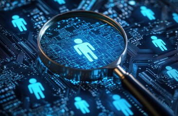 Digital Personnel Search Circuit Board Magnifying Glass
