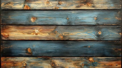 Naklejka premium Rustic multicolored wooden planks background texture.