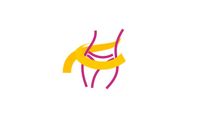 Fototapeta premium Losing weight icon in bold line - diet, fitness or liposuction logo