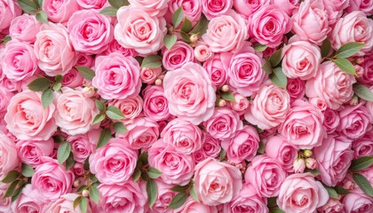Close-up of a beautiful bouquet of pink roses