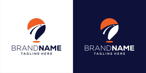 Creative Abstract Logo with Location Pin, Design Inspiration, Illustration, Vector, Icon