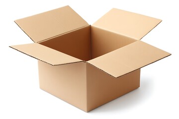 Cardboard box isolated on white background