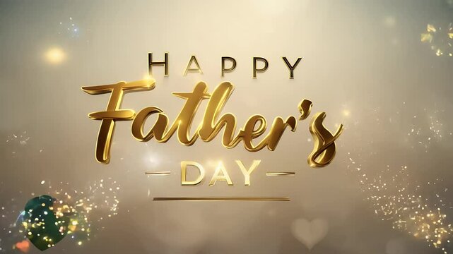 engaging video showcasing creative Happy Father&rsquo;s Day text animations to celebrate fatherhood with style ideal sharing special occasions