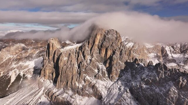 Aerial View of the Dolomites