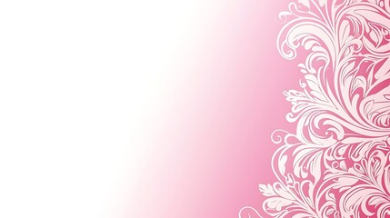 Pink Floral Design Background With White Accents