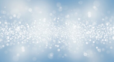 Fototapeta premium Soft pastel blue background, sparkling bokeh lights, dreamy atmosphere, ethereal glow