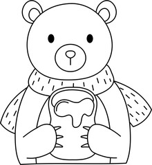 cute autumn animal outline coloring