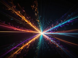 Colorful burst on black.