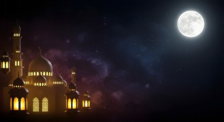 Ramadan background, abstract ramadan background, dreamy ramadan kareem background, moon and sky background, mosque background, ramadan advertising, promotion, wallpaper, 4k	