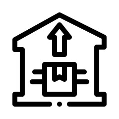 Home delivery line icon