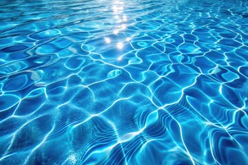 Stunning Blue Swimming Pool Ripple Wave Abstract Background - High Resolution Photo