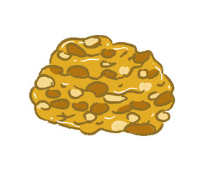 Cooked brown Cordia dichotoma ingredients