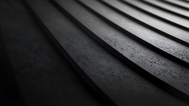 A seamless charcoal-toned concrete surface with subtle diagonal grooves, softly lit by gradient lighting to emphasize depth and texture for a modern product backdrop, hd quality,