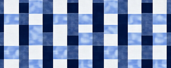 Blue gingham fabric texture background (1)