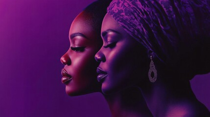 A powerful image of two women celebrating strength and diversity, perfect for Black History Month promotions or events focused on empowerment and unity.