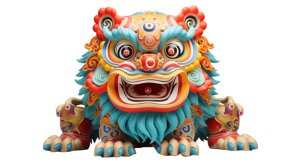 Vibrant Chinese Lion Dance Costume Design 