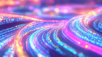 abstract neon light trails, glowing bokeh - abstract backgrounds