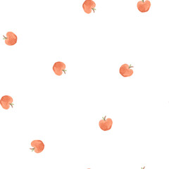 watercolor seamless apple pattern illustration for kids