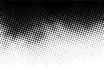Black Dotted Texture on White Background . Modern Vector Art . Old Paper Effect with Comic Texture . Abstract Wall Design . Grunge Comic Texture Overlay . Vintage Paper Look	
