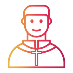 pastor Line Gradient Icon