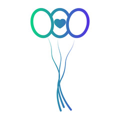 balloons Line Gradient Icon