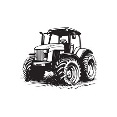 tractor isolated on white