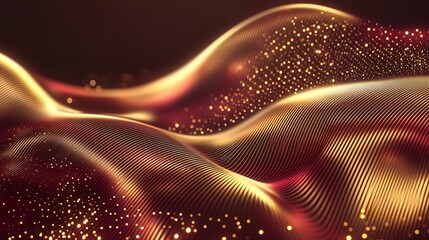 Abstract Luxury Background with Gold Colored Lines, The Dark