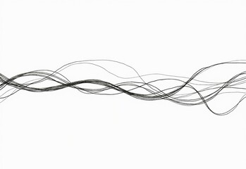 Minimalist Pencil Hand-Drawn Contour Doodle Background for Fabric and Wallpaper Design