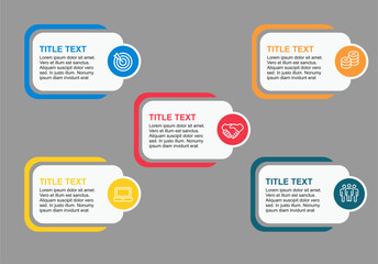 Business Step Infographics Element Template Presentation Business circle infographic template with options.
