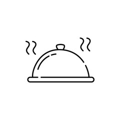 Printfood tray vector icon on a white background