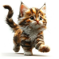 Obraz premium Adorable Kitten: A Precious and Playful Feline Portrait