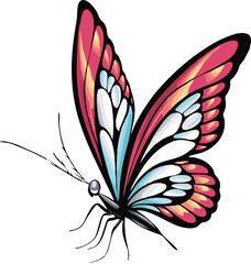 Abstract Butterfly with Bold Vibrancy: A Modern Artistic Interpretation Perfect for Posters, Covers, and Background Designs with a Creative Twist