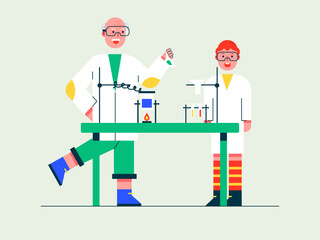 Student studying online. Homeschooling illustrations. Flat vector illustrations