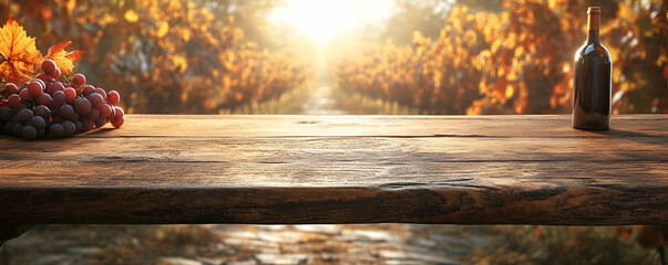 Autumn vineyard table grapes, wine, harvest