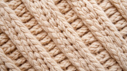 Textured Cream Yarn Pattern with Knit Design for Crafts and Textiles