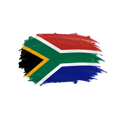 South Africa Flag Abstract Paint Stroke Design Graphic Resource National Pride Vibrant Colors Bold Artistic Style        © night