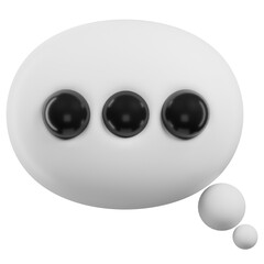 3D Bubble Speech Illustration