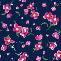 Seamless floral pattern. Design for fashion textiles, fabric, print, graphics, backgrounds and crafts.