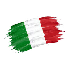 Italian Flag Abstract Brush Stroke Green White Red National Symbol Design Patriotic Graphic Element art Italy paint     