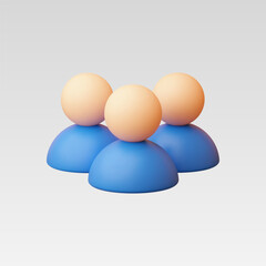 3d Realistic Group of people, Team work concept vector illustration