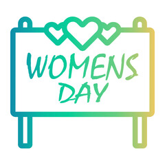 womens day Line Gradient Icon