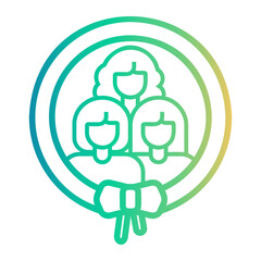 womens day Line Gradient Icon