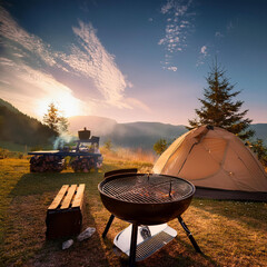 campground, campsite, camping site, RV park, tent site, camping area, outdoor site, picnic area, forest site, nature park, camping ground, caravan park, fire pit area, glamping site, recreational site