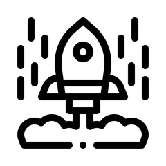 Rocket line icon