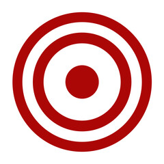 illustration of red and white target