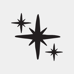 Minimalist starburst icon design vector